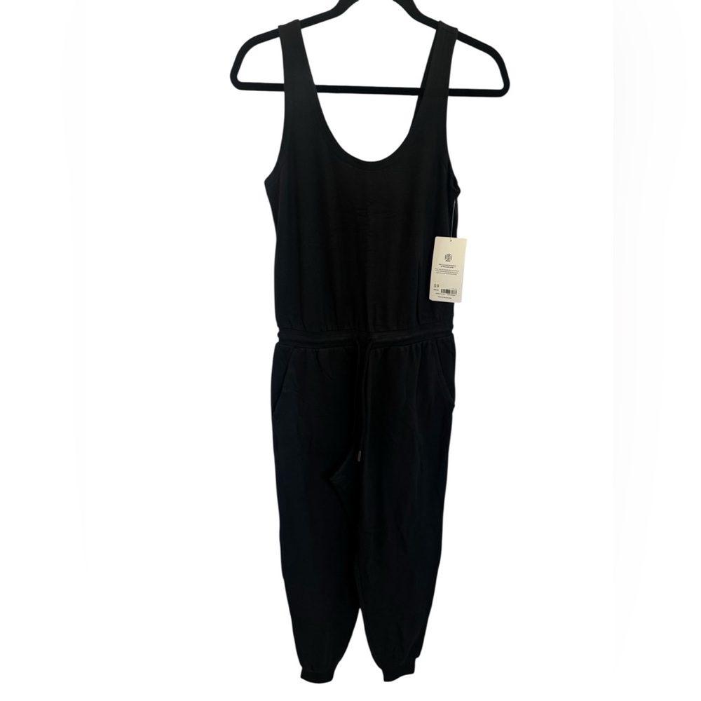 Athleta Black Sleeveless Drawstring Waist Jumpsuit NWT - Picture 3 of 8